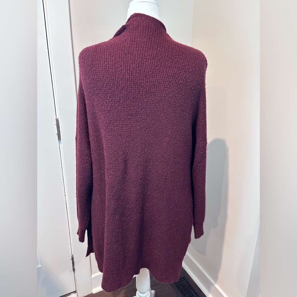 American Eagle Maroon Oversized Button Front Cardigan L/XL - Picture 4 of 13